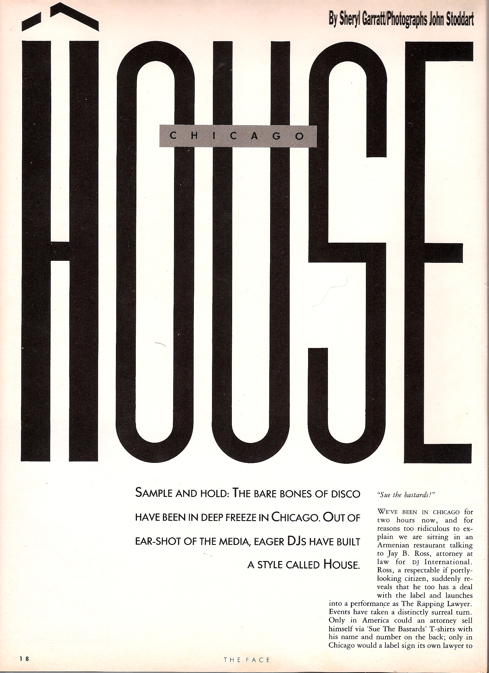 1986, Sample & Hold: The Bare Bones Of Disco, The Face, Sheryl Garratt, Chicago House, Chicago, Ron Hardy, Frankie Knuckles, Classic, Test Pressing, Balearic, Balearic Beat, Disco, House, Mixes, Mellow, Culture, Fashion, Art, Design, The Face,