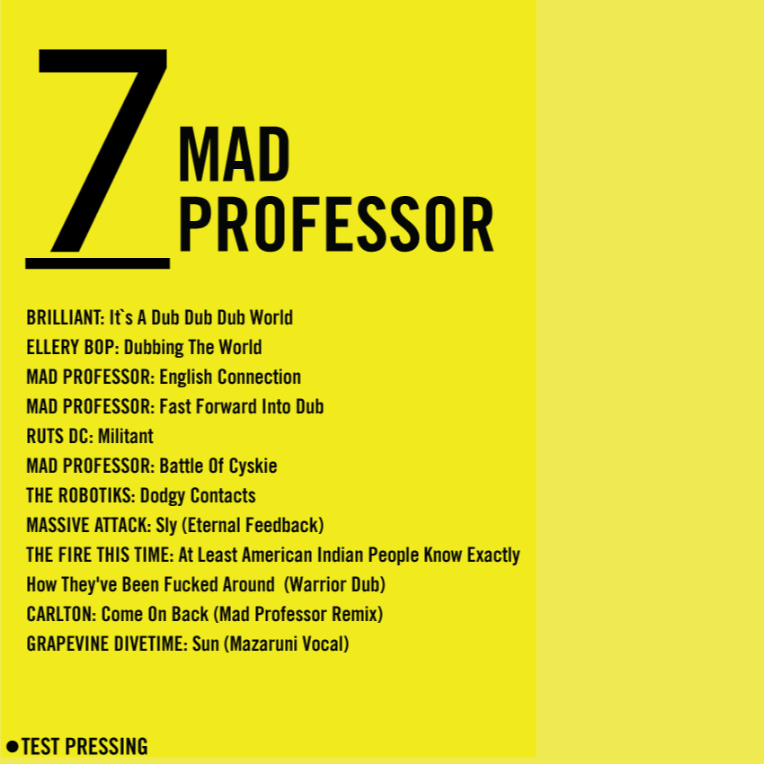 Mad Professor, Producers Series, Mix, Test Pressing, Balearic, Balearic Beat, Disco, House, Mixes, Mellow, Culture, Fashion, Art, Design, The Face,