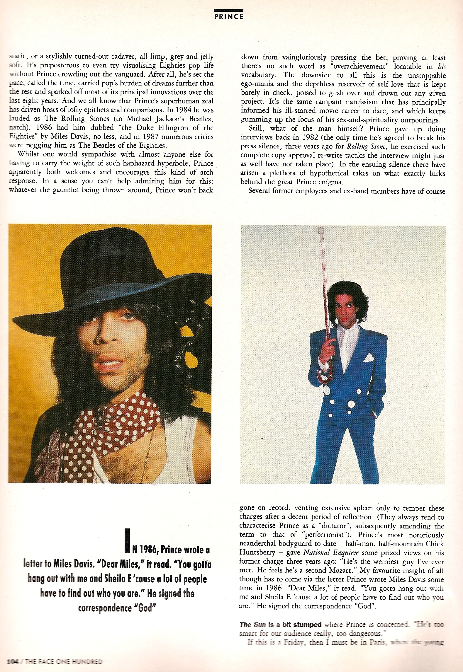 Prince, The Face, Lovesexy, 1988, Mix, Unreleased, Tracks, Test Pressing, Balearic, Balearic Beat, Acid House Disco, House, Mixes, Mellow, Culture, Fashion, Art, Design, The Face,