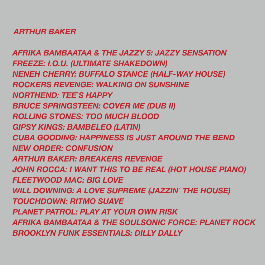 Arthur Baker, Producers Series, Test Pressing, Balearic, Balearic Beat, Disco, House, Mixes, Mellow, Culture, Fashion, Art, Design, The Face