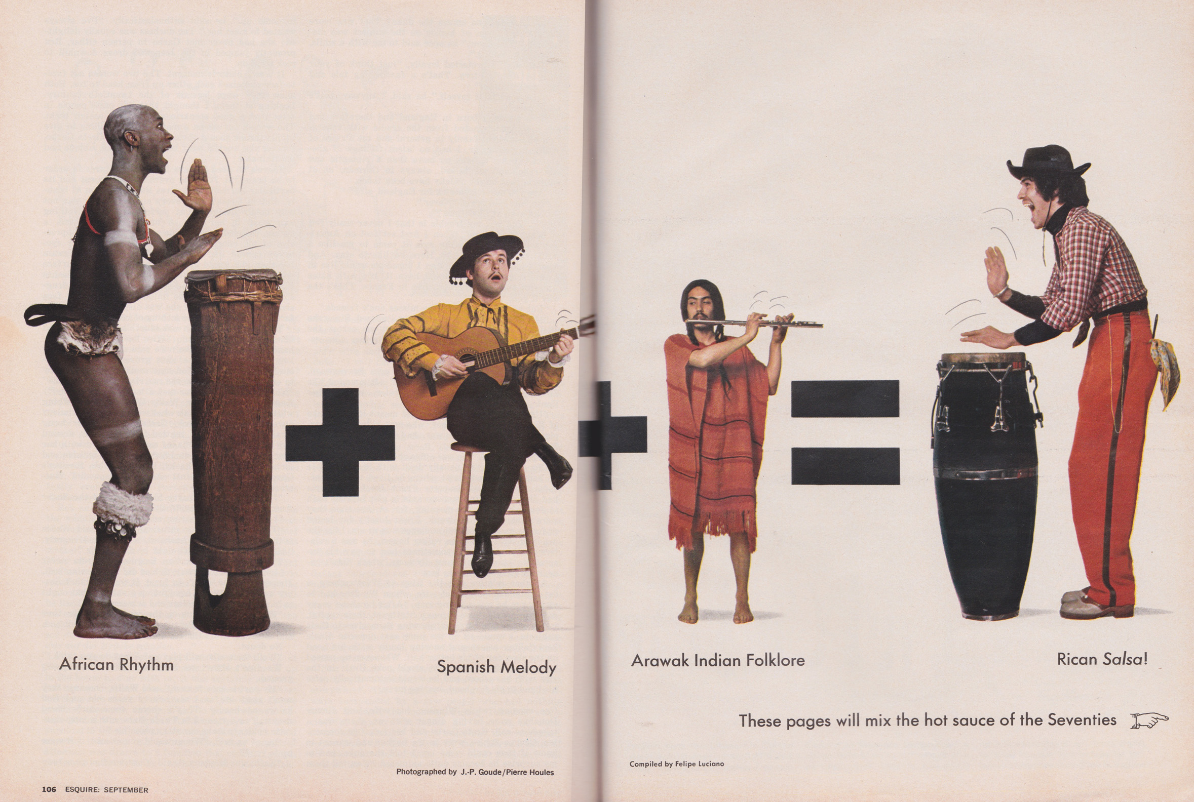 Jean-Paul Goude Salsa Spread Esquire 1974