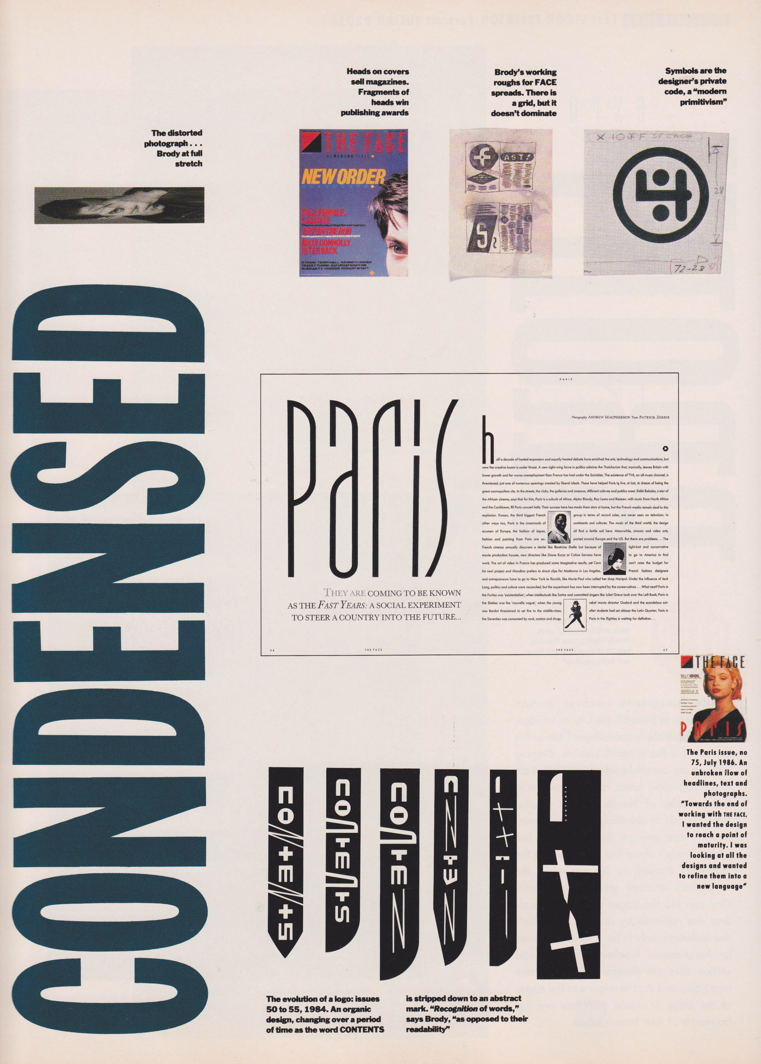 Neville Brody, A Lesson In Typography, The Face, April, 1988