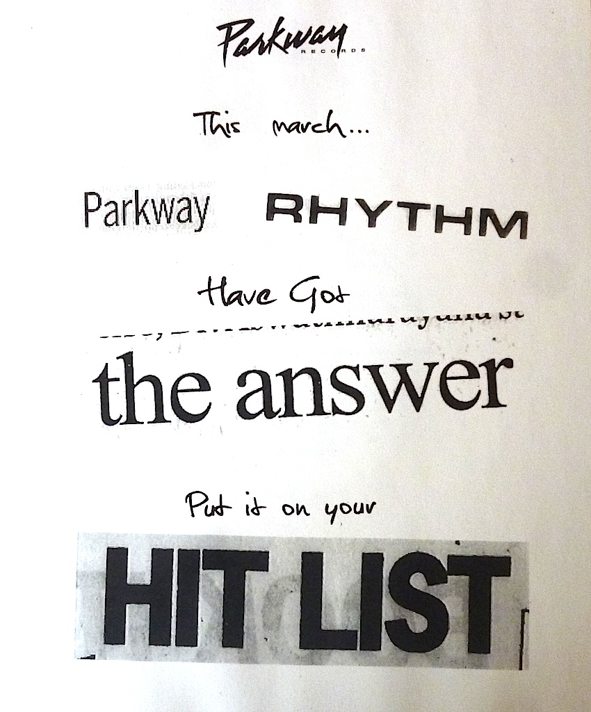 Test Pressing, Reviews, Dr Rob, Mark Seven, Jus` Wax, Parkway Rhythm, Parkway, T Cut
