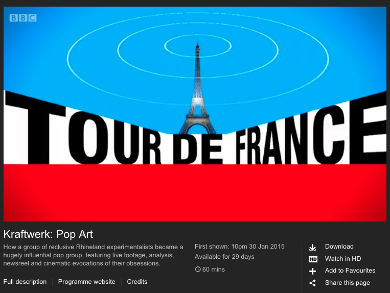Derrick May, François Kevorkian, Paul Morley, Kraftwerk, BBC, iPlayer, documentary