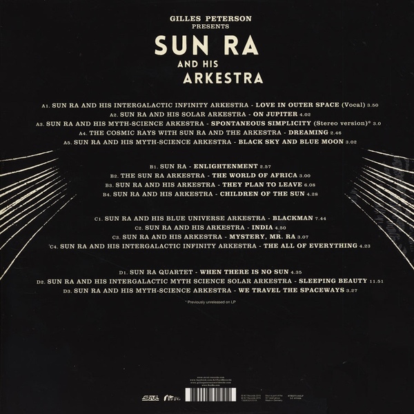 Review, Test Pressing, Dr Rob, El Saturn, Gilles Peterson Presents, Sun Ra, Arkestra, To Those Of Earth And Other Worlds, Strut, Art Yard