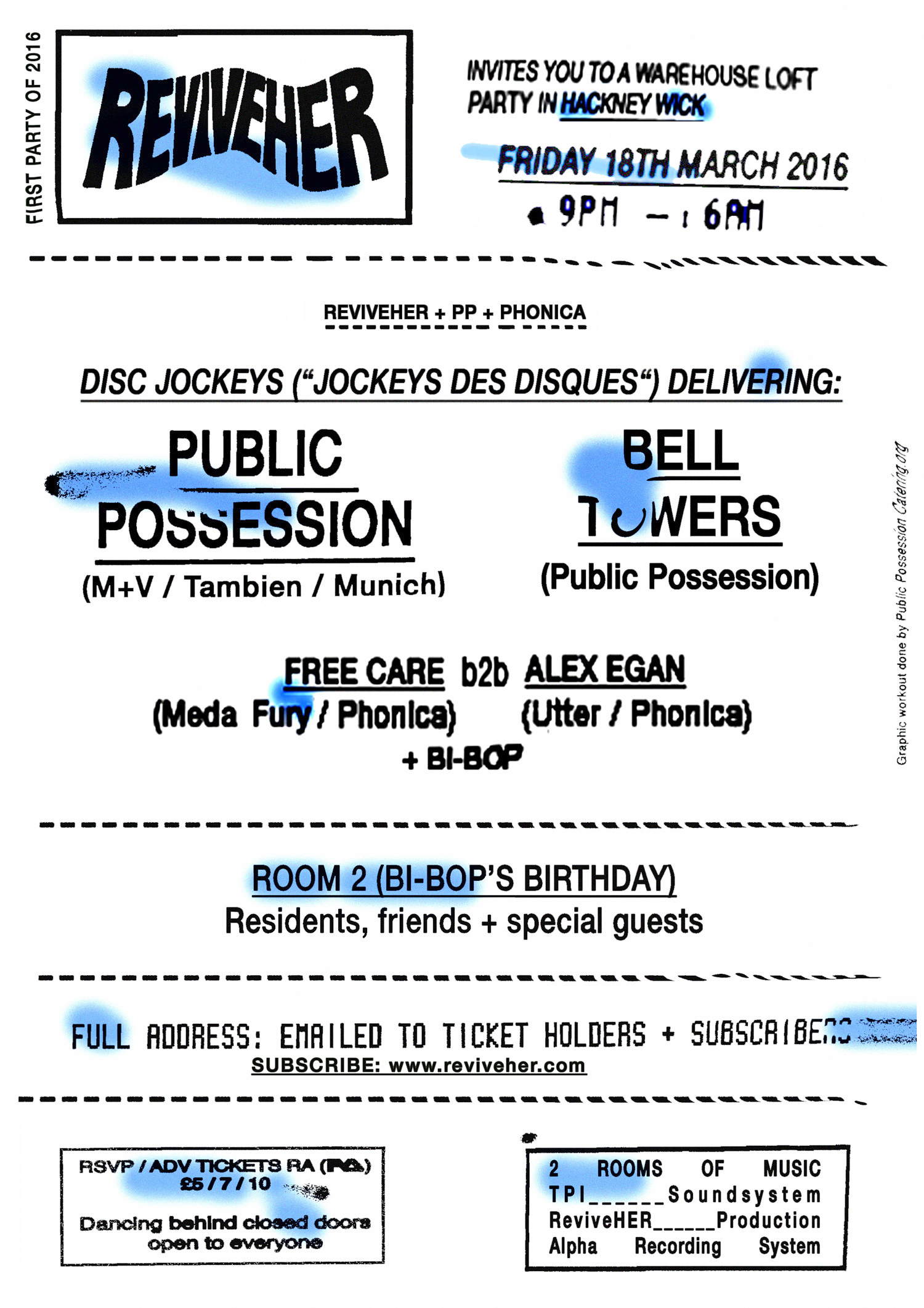 Revive Her, Public Possession, Marvin, Valentino, Mix, Test Pressing, Bell Towers, Party