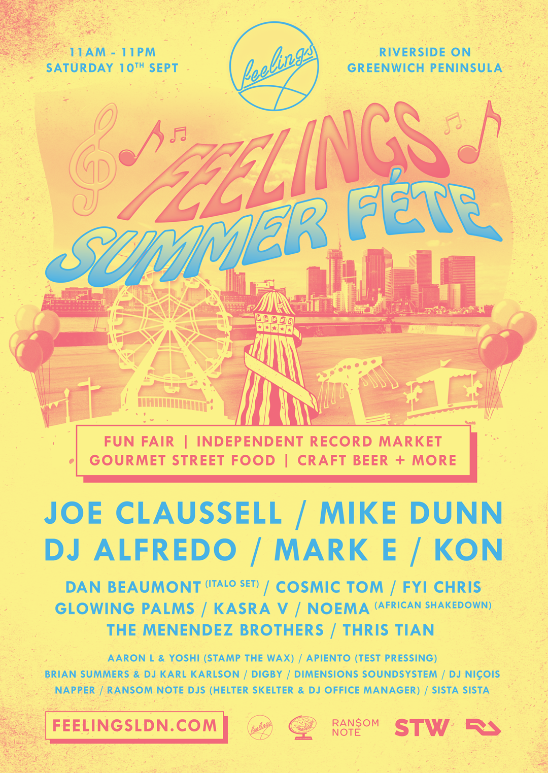 Feelings Summer Fete, Apiento, DJ, Greenwich, September