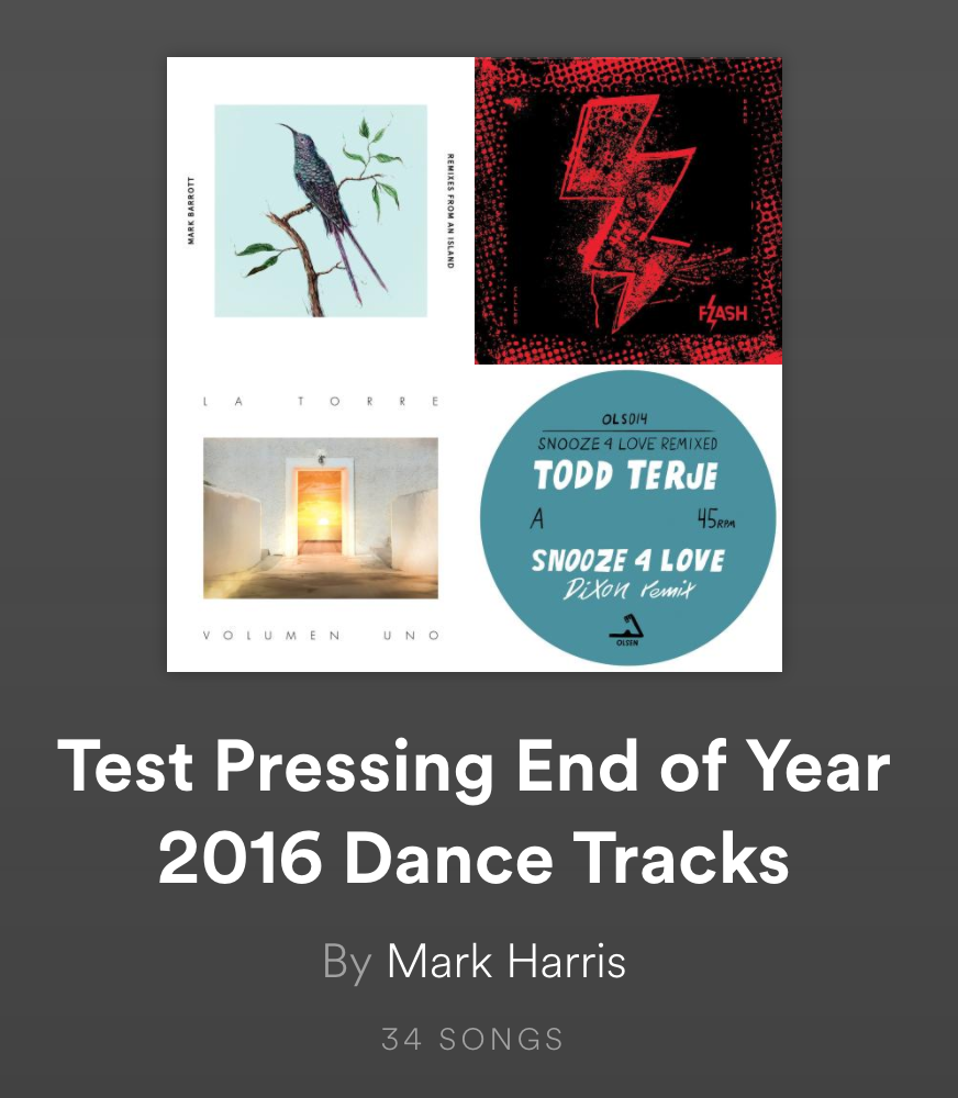 TEST PRESSING, END OF YEAR, PLAYLISTS, SPOTIFY