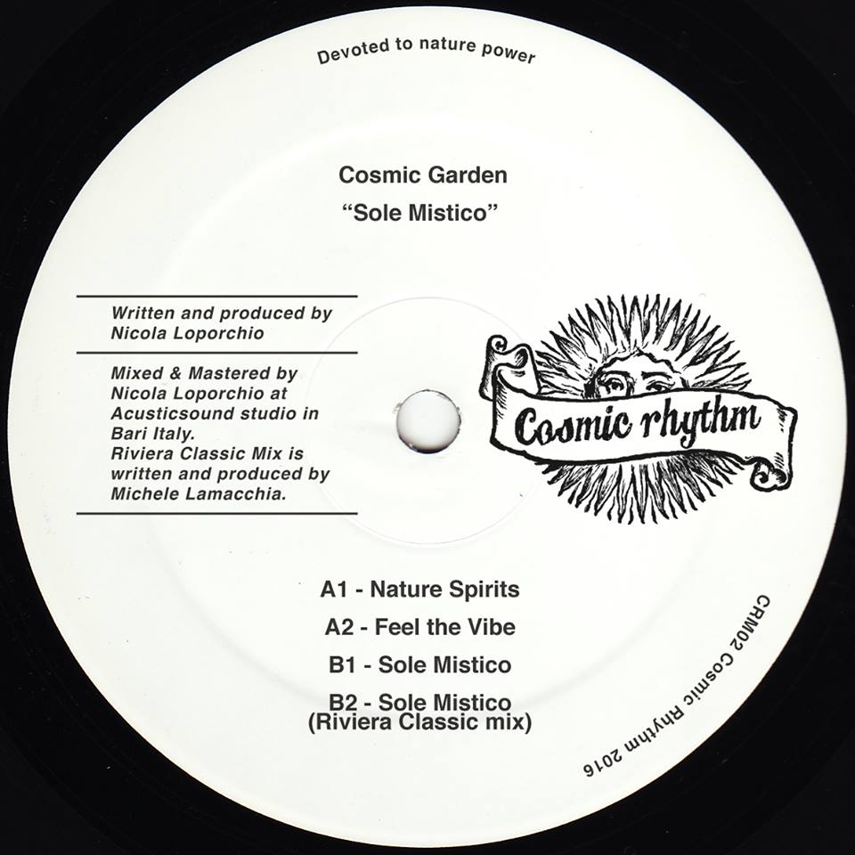 Cosmic Rhythm Records, Rhythm Of Paradise, Label, Italy, House, Test Pressing, Cosmic Garden