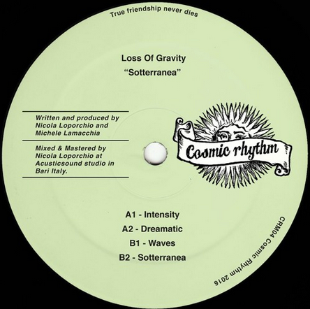 Cosmic Rhythm Records, Rhythm Of Paradise, Label, Italy, House, Test Pressing, Cosmic Garden, Spiritual Emphasi, Loss Of Gravity