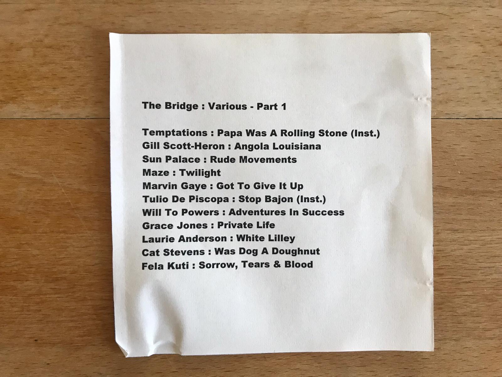 Phil Mison, Apiento, The Bridge, 1998, Mix, Chill Out Room, Test Pressing, Mix, Mellow,